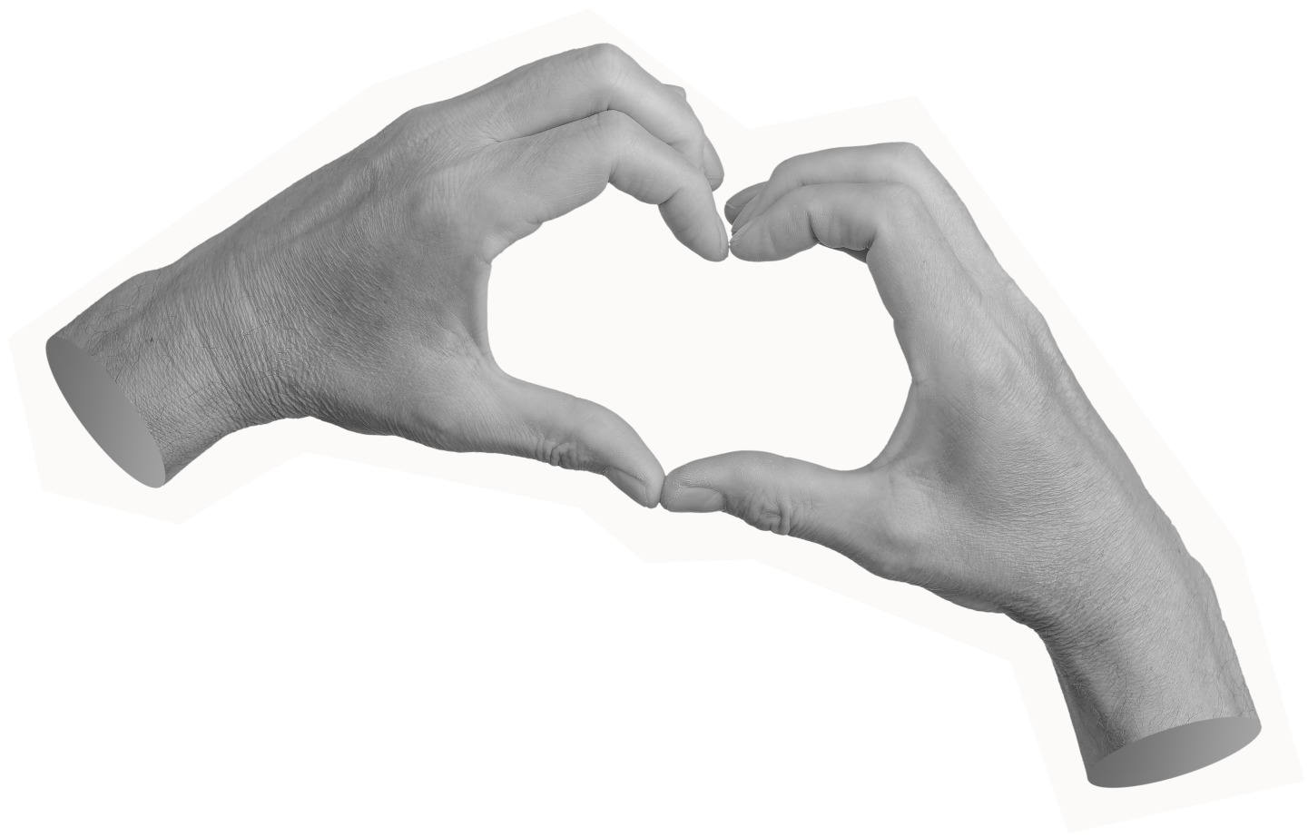 Two hands making a heart shape